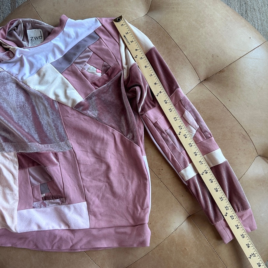 Zero Waste Daniel Zwd Mens S Patchwork Velvet Reroll Sweatshirt Art To Wear — image 8 of 8